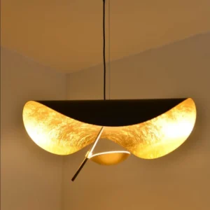 Modern LED Chandelier (Blk & Gold)