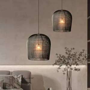 Cabrillo Pendant Lightor Wabi-sabi Handmade Rattan Lamp Creative Bedside Hanging Lamp Farmhouse Home Decor Kitchen Island Light